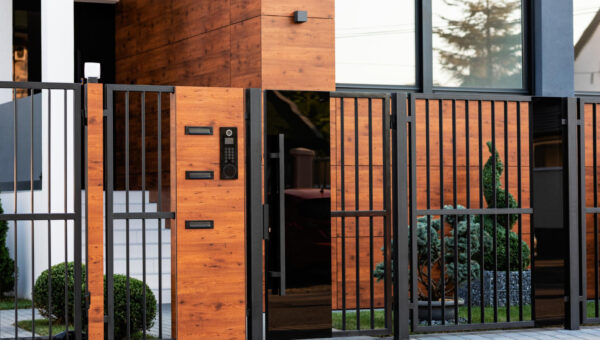 Portail battant : ouverture piétonne sur un seul vantail